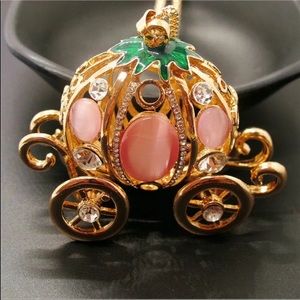 Pink and Green Pumpkin Necklace